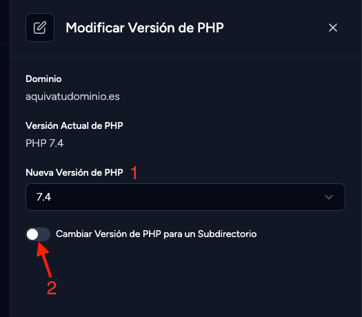 actualizar php